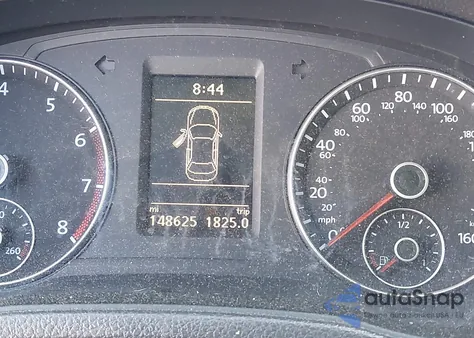 2013 Volkswagen Passat 2.5L Se из США, поврежденный, VIN 1VWBH7A36DC122513